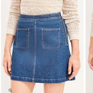 Loft denim mini skirt